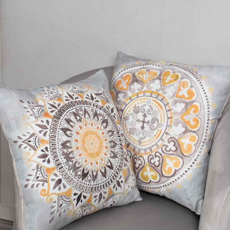  Набор декоративных подушек со съемным чехлом майн+ком 45х45 (см)-2 шт. (RH 24054+RH 24055) SELENA